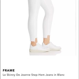 Frame Le Skinny De Jeanne Step Hem Blanc sz 29